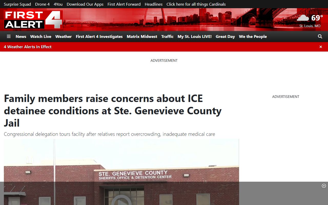 Ste. Genevieve County jail records recent ICE detention oversight coverage
