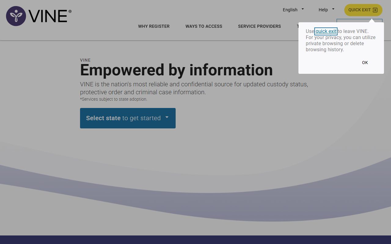 Ste. Genevieve County inmate search VINELink custody notification portal