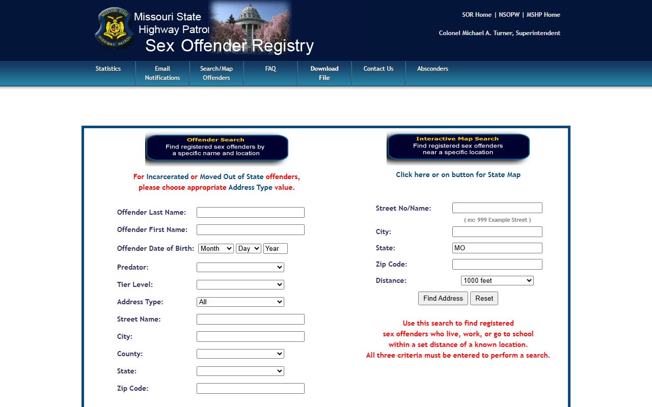 Ste. Genevieve County traffic records MSHP public registry search portal